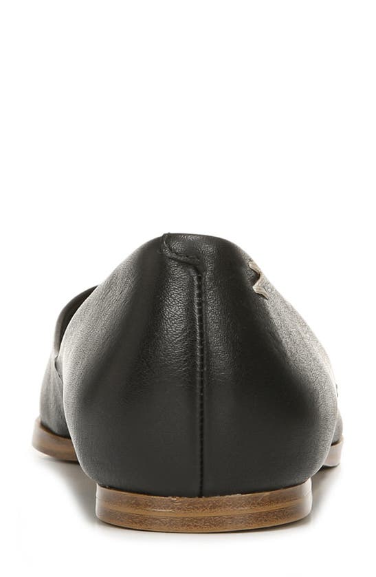 Zodiac Hill Pointy Toe Flat In Black Leather