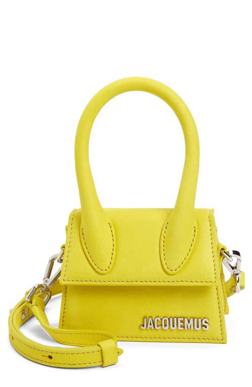 Jacquemus Le Chiquito Leather Mini Top Handle Bag in Neon at Nordstrom