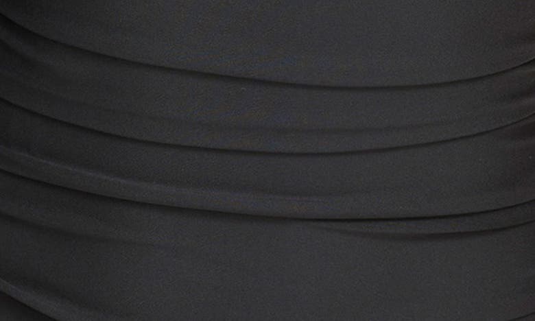 Dkny Ruffle Plunge Underwire Tummy Control One-piece Swimsuit, Created For Macy's In Black