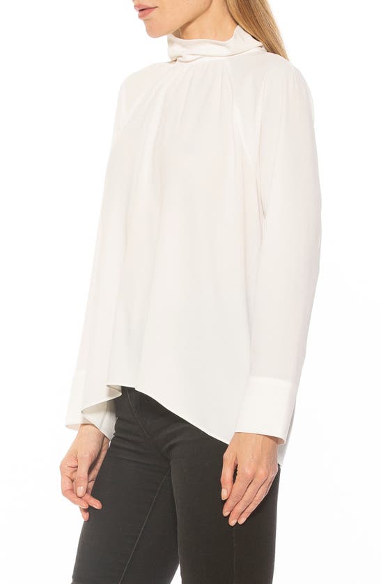 Alexia Admor Danielle Draped Blouse In Ivory