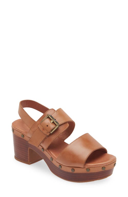 Chocolat Blu Garland Slingback Platform Sandal Whiskey Leather at Nordstrom,