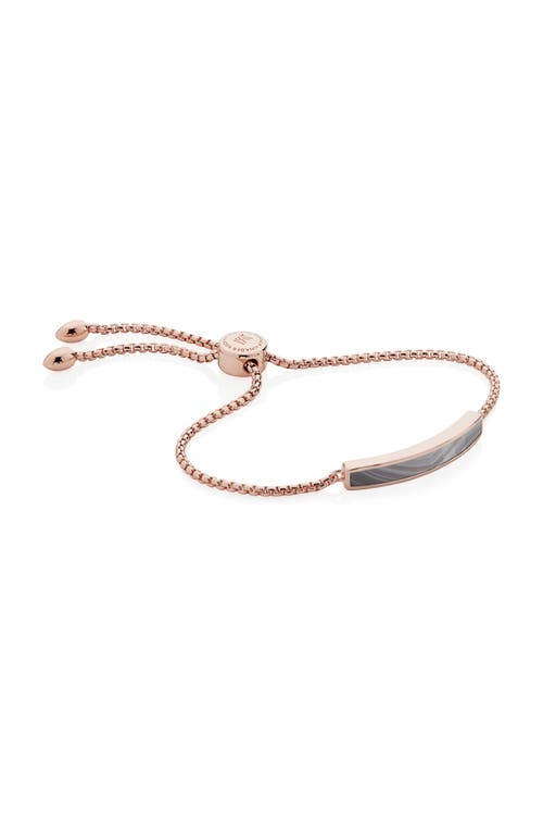 Monica Vinader Baja Skinny Friendship Bracelet in Rose Gold/Grey at Nordstrom