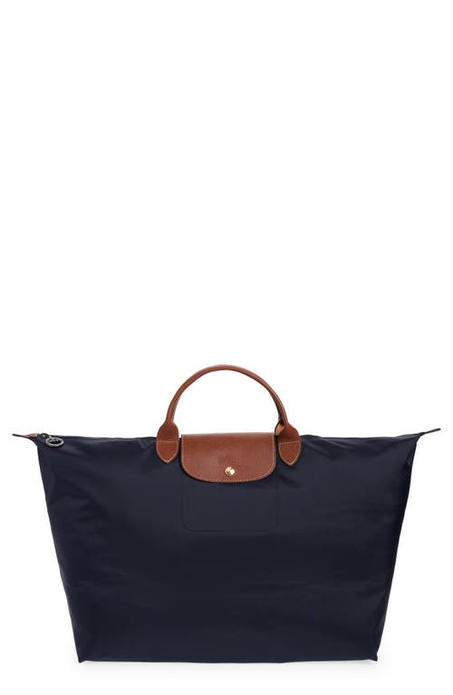 Longchamp 'Le Pliage' Overnighter in Marine at Nordstrom