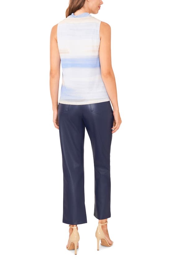 Shop Halogen ® Cowl Neck Sleeveless Mesh Top In Shadow Blue