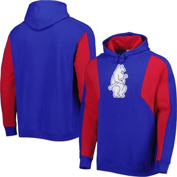 Men's Mitchell & Ness Navy/Red Cleveland Indians Leading Scorer Fleece  Pullover Hoodie