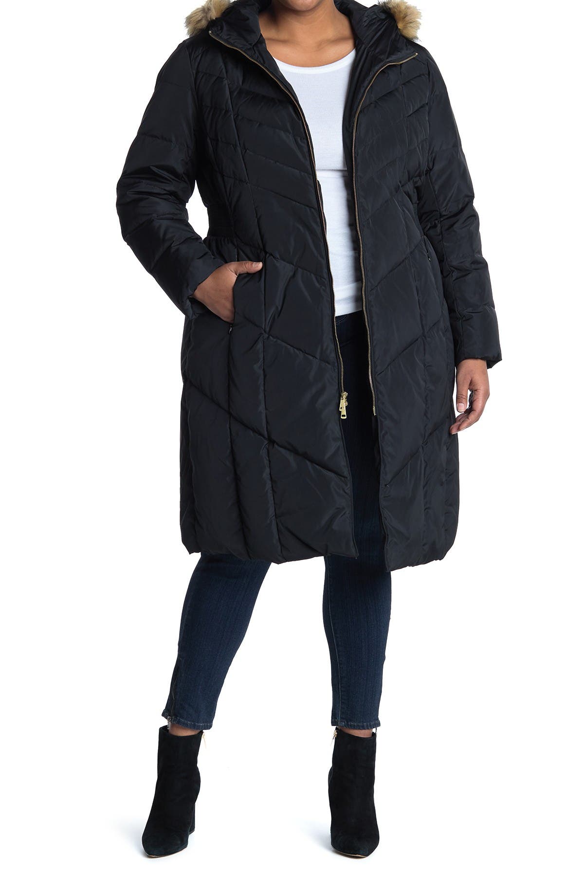 cole haan plus size puffer coat