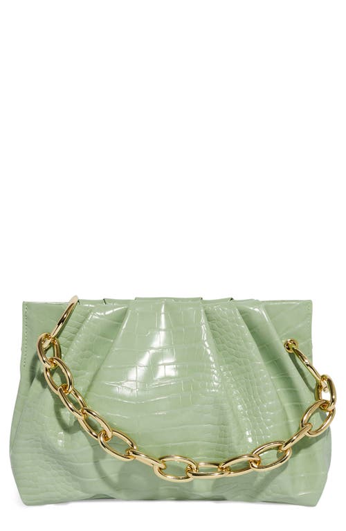 HOUSE OF WANT Clutch in Green Fig