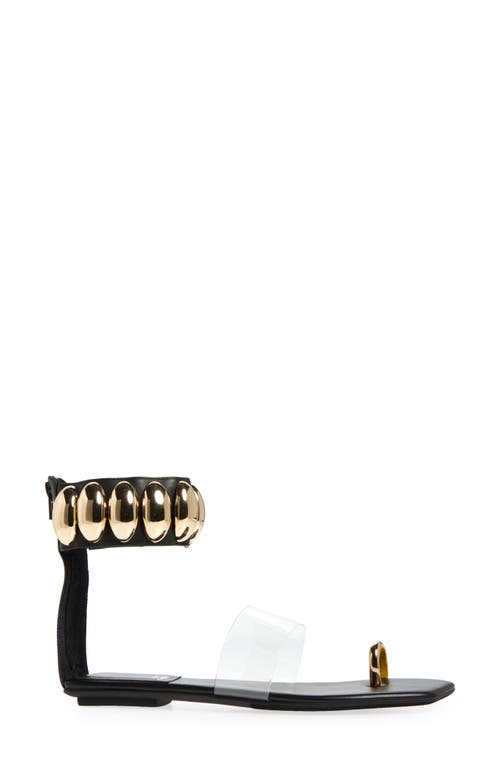 Shop Jeffrey Campbell Island Sandal In Black Gold