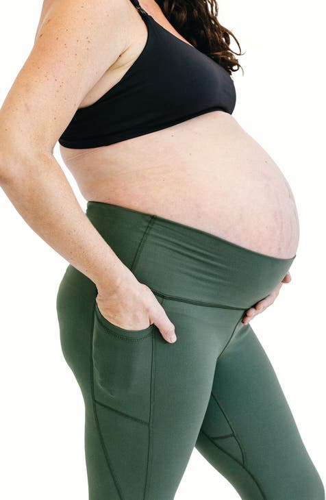 Green Maternity Leggings & Pants