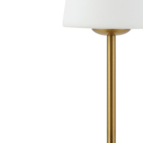 Jonathan Y Carson Bohemian Farmhouse Iron Rechargeable Integrated Portable Led Table Lamp In Brass Gold