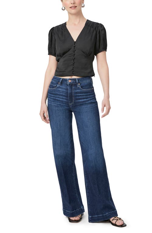 Shop Paige Leenah High Waist Wide Leg Jeans In Sagrada