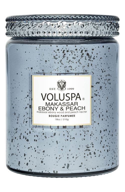 Voluspa Makassar Ebony & Peach Large Jar Candle In Makassar Ebony Peach