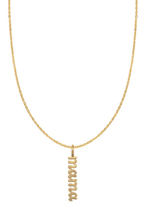 Mama Pendant Necklace in Gold