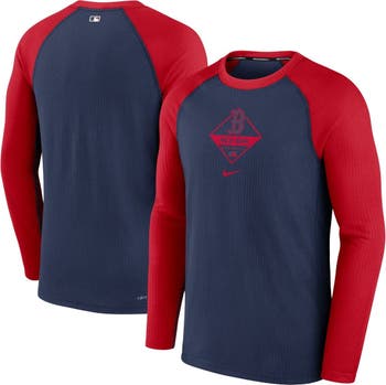 Men's Nike Gray/Royal Toronto Blue Jays Game Authentic Collection Performance Raglan Long Sleeve T-Shirt