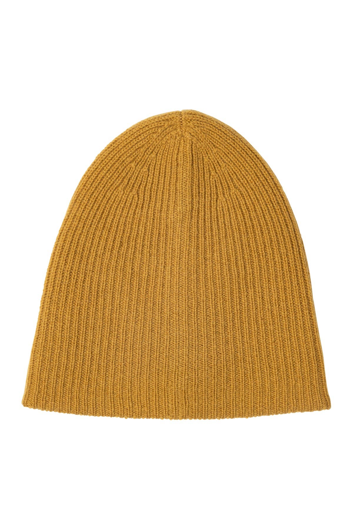 Amicale Cashmere Double Layer Rib Knit Hat In 710gld