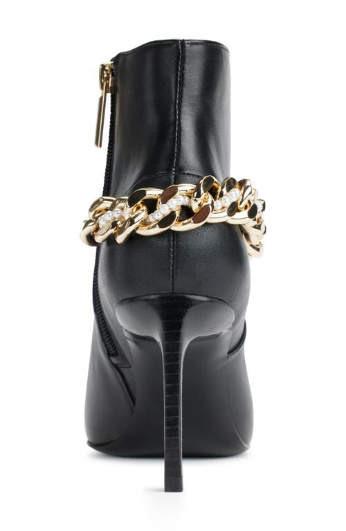 Karl Lagerfeld Paris Samra Chain Ankle Bootie In Black