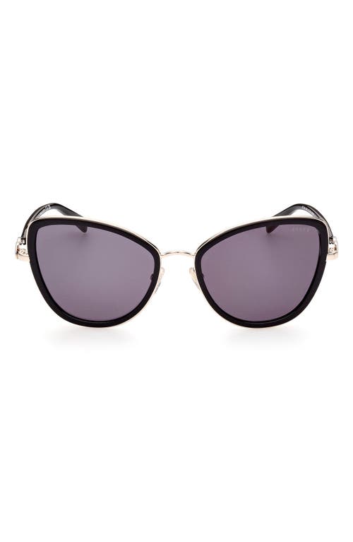 Emilio Pucci 57mm Cat Eye Sunglasses in Black/Other /Smoke