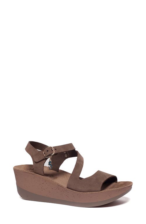 Georgia Platform Wedge Sandal in Brown