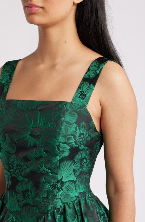 Shop Chelsea28 Sleeveless Brocade Midi Dress In Hunter Green