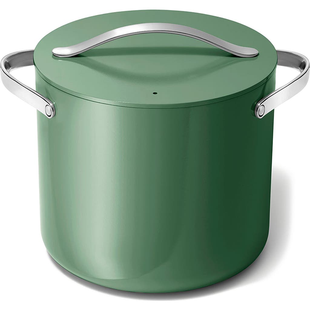 Caraway Nonstick Ceramic 12-quart Stockpot With Lid In Sage