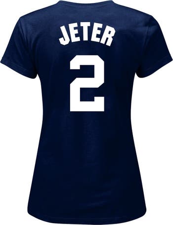 Derek Jeter New York Yankees Fanatics Branded Women's Plus Size Player  Split Body T-Shirt - Navy