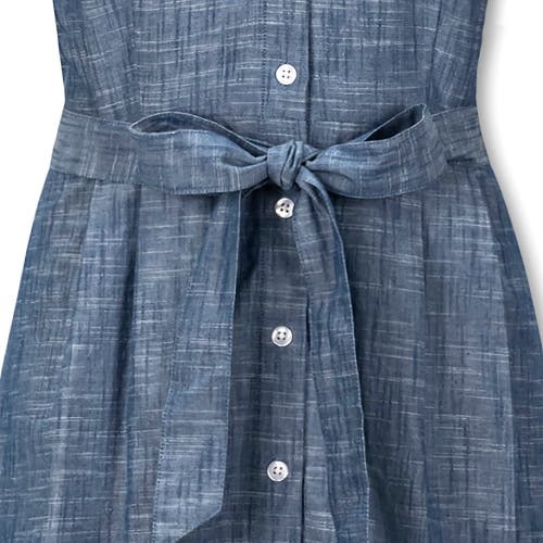 HOPE & HENRY ORGANIC BUTTON FRONT CHAMBRAY DRESS 
