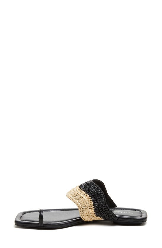 Shop Kelsi Dagger Brooklyn Theo Toe Ring Sandal In Black/ Natural