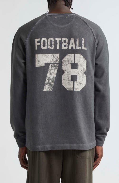 Shop Golden Goose Journey Faded Long Sleeve Graphic Sweatshirt In Anthracite/heritage White