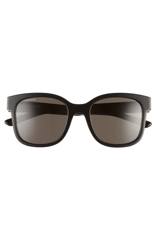 Shop Balenciaga 52mm Polarized Square Sunglasses In Black Black Grey