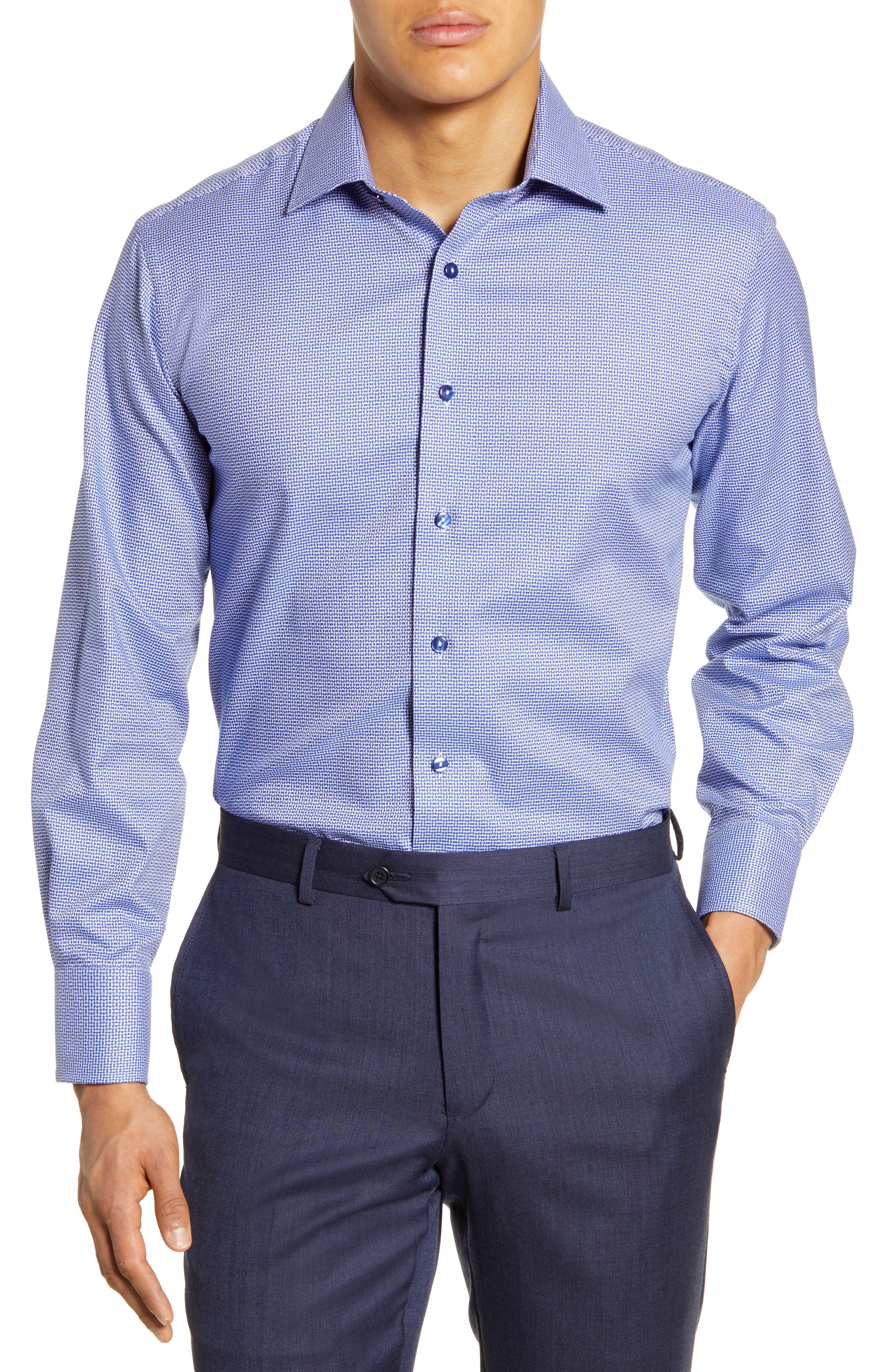 midnight blue dress shirt