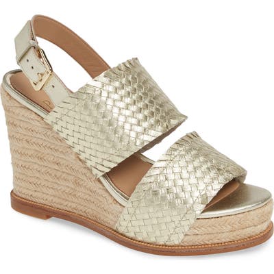 Linea Paolo Elaine Espadrille Wedge Sandal, Metallic
