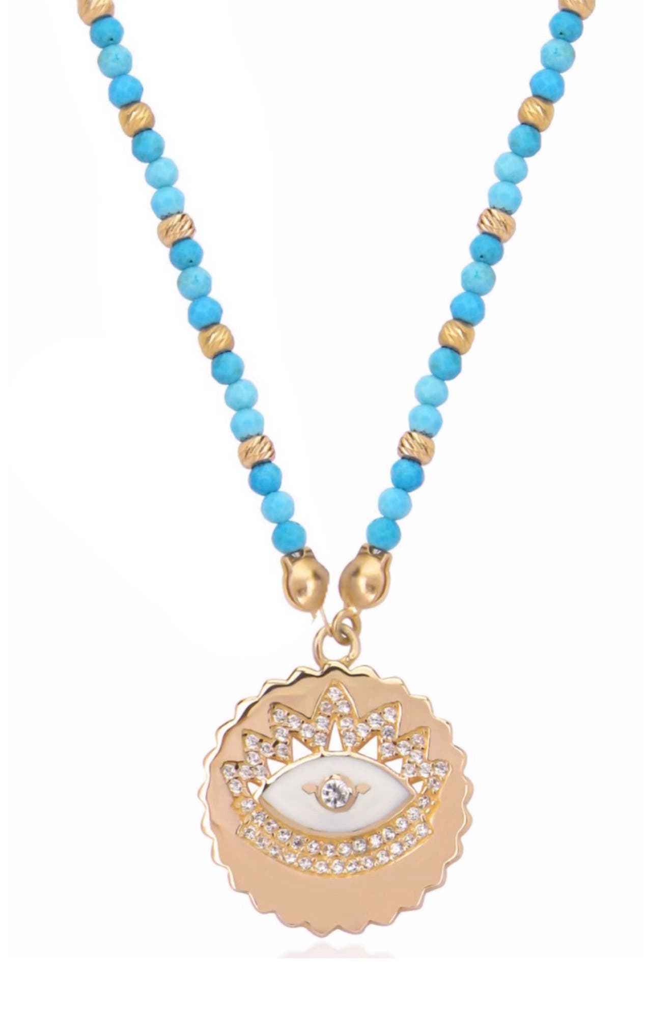 GABI RIELLE 14K Gold Vermeil Evil Eye 