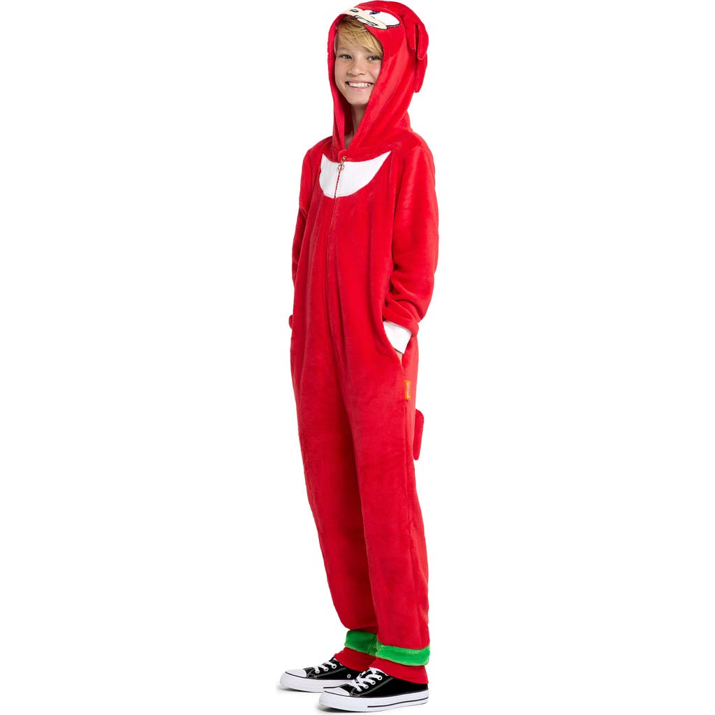 Opposuits Kids' Sonic The Hedgehog® One-piece Hooded Jumpsuit In Red