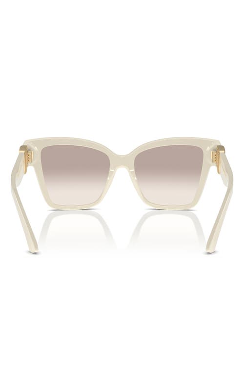 Dolce & Gabbana Dolce&gabbana 54mm Gradient Square Sunglasses In Cream