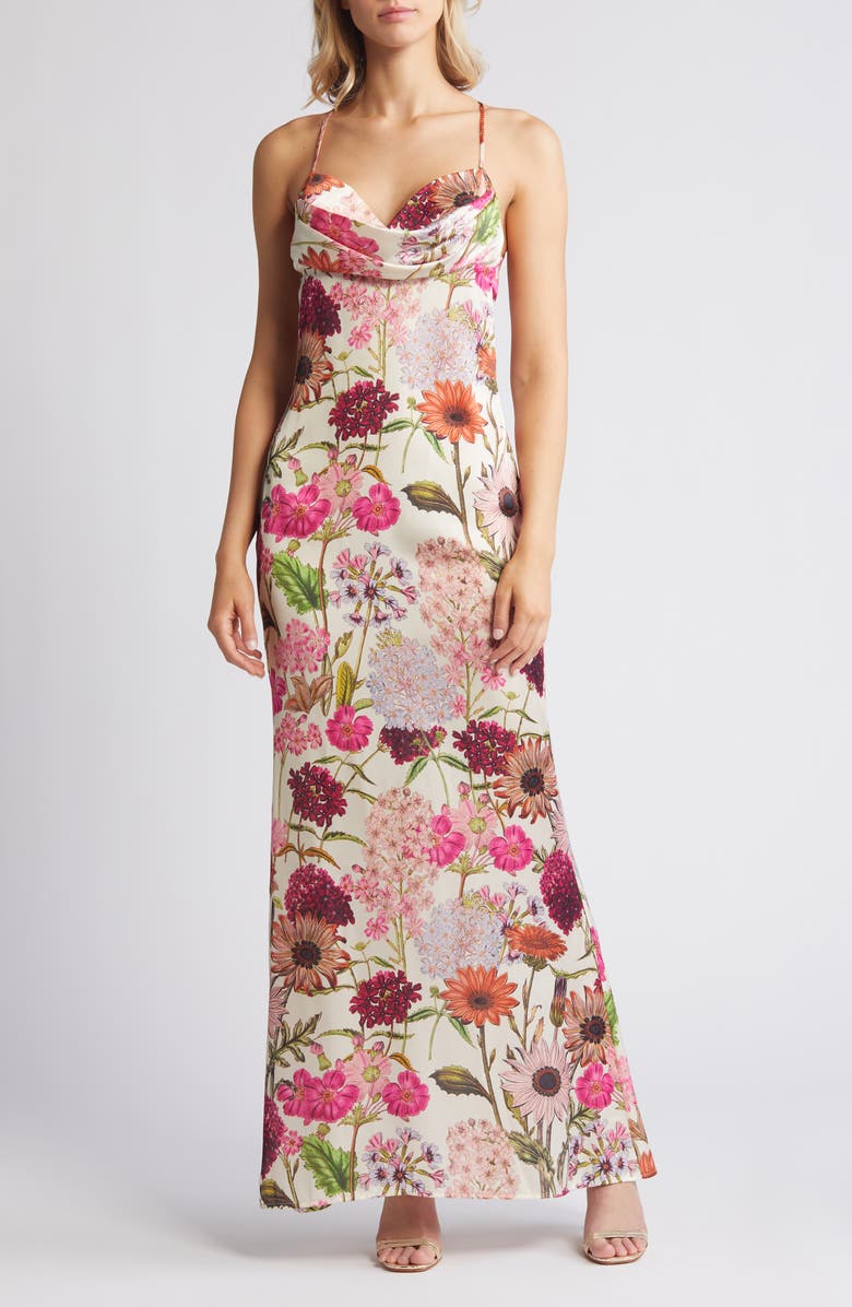 Katie May Tara Floral Print Sleeveless Gown | Nordstrom