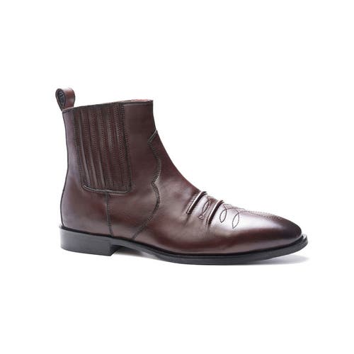 Carlos Santana Durango Chelsea Boot In Burnished Brown