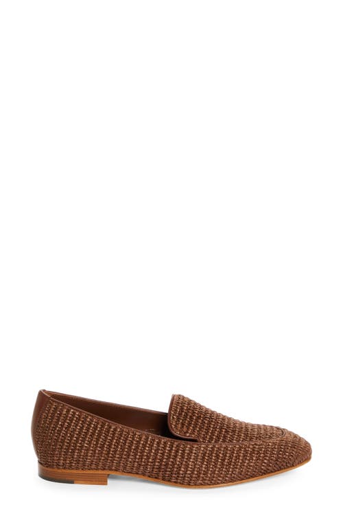 Shop Manolo Blahnik Pitakara Raffia Loafer In Brown