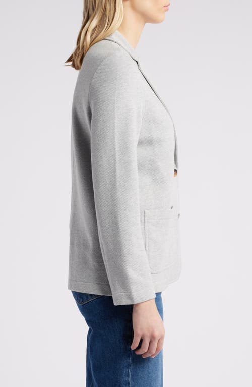 Shop Caslonr Caslon(r) Relaxed Knit Blazer In Grey Heather