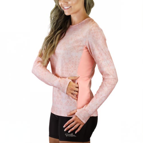 Uv Skinz Ls Crew Sun & Swim Shirt In Crystal Maze