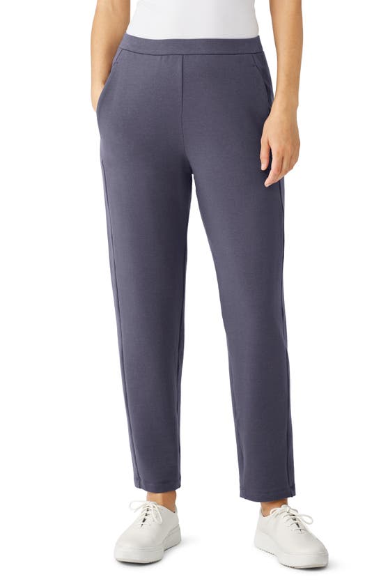EILEEN FISHER COZY BRUSHED TERRY TAPERED ANKLE PANTS