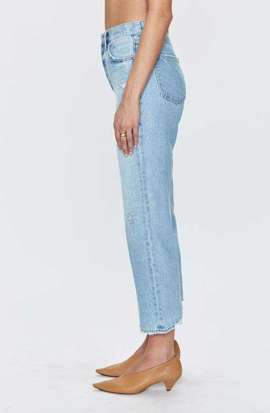 Shop Pistola Cassie High Waist Crop Straight Leg Jeans In Radiant Vintage