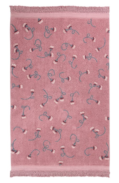 Lorena Canals English Garden Washable Recycled Cotton Blend Rug in Ash Rose at Nordstrom
