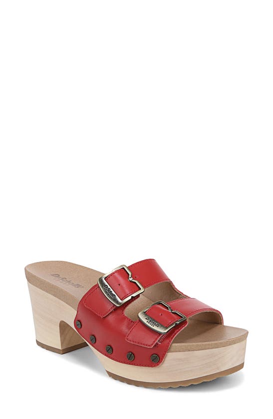 Shop Dr. Scholl's Original Vibe Platform Slide Sandal In Heritage Red