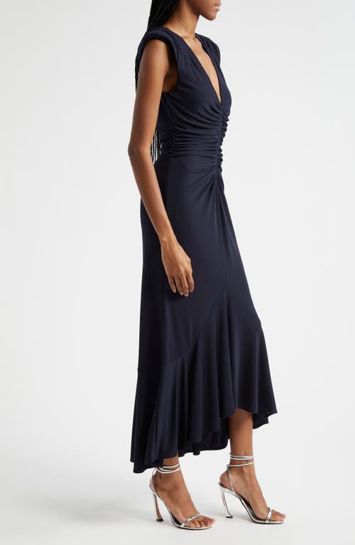 Shop Cinq À Sept Dianne Cap Sleeve Dress In Navy