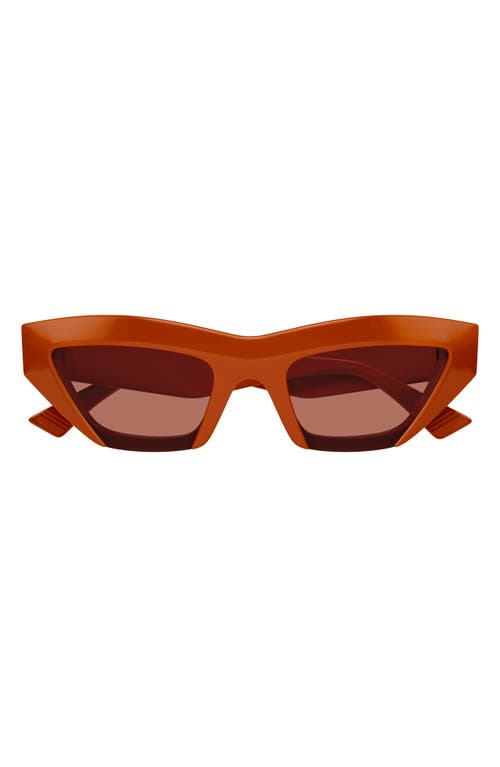 Bottega Veneta 51mm Cat Eye Sunglasses in Orange at Nordstrom