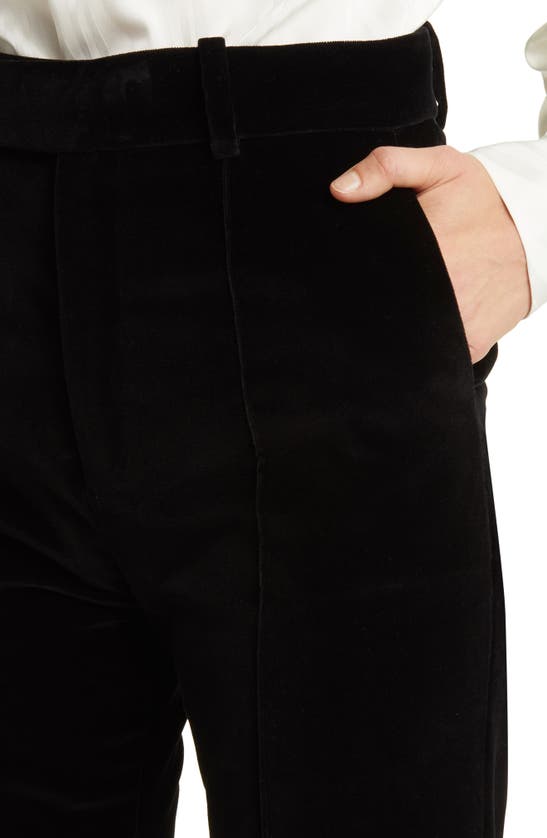 FRAME FRAME THE SLIM STACKED VELVET TROUSERS