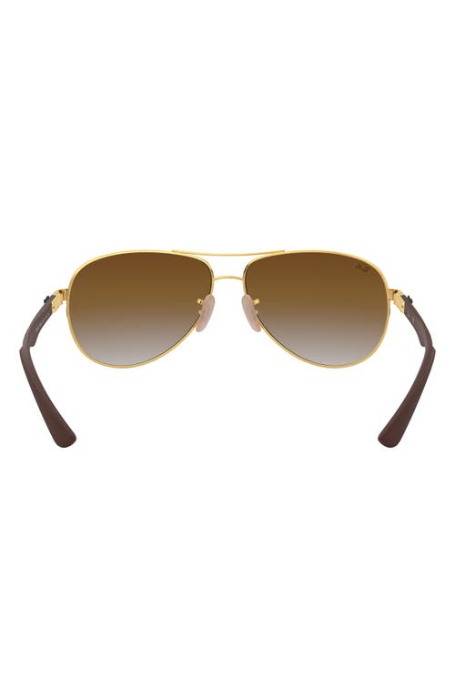 Ray Ban Ray-ban 61mm Gradient Pilot Sunglasses In Brown