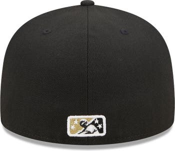 Men's New Era Black Charlotte Knights Marvel x Minor League 59FIFTY Fitted Hat