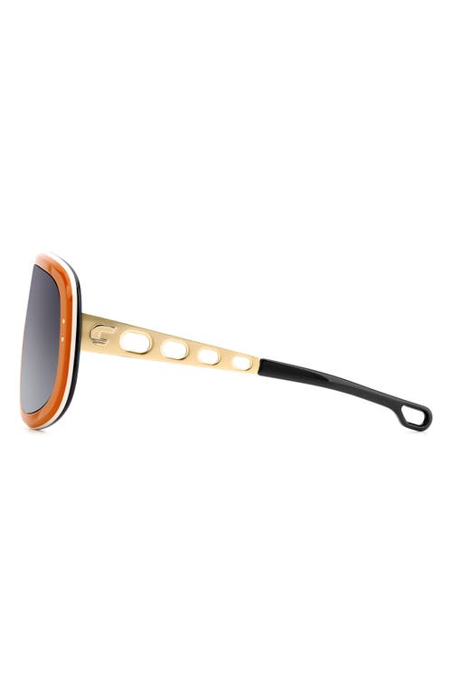 Carrera Eyewear 99mm Flaglab 17 99mm Shield Sunglasses In Orange Gold/dark Grey Sf