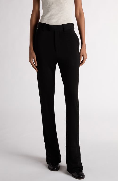 Shop Bottega Veneta Fluid Matte Jersey Flare Leg Pants In 1000 Black